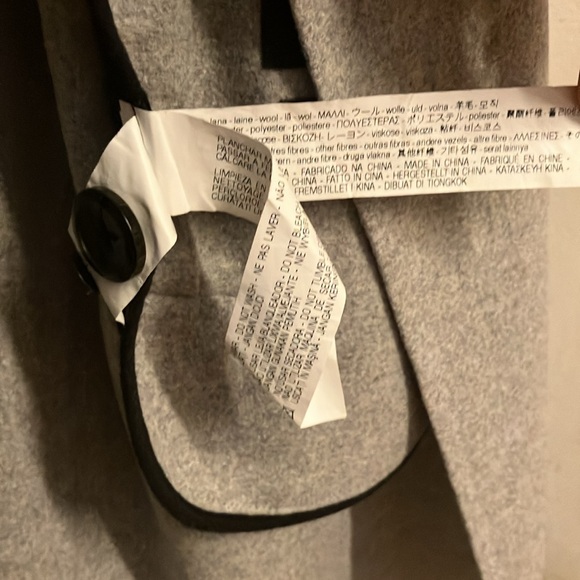 Zara Man wool blend blazer coat jacket notch collar light grey XL - Picture 7 of 8